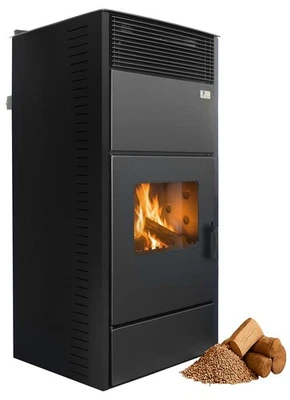FUEGO Kaminofen Antes Country Hybrid Holz Pellet wasserführend Schwarz 20-34 kW - Bild 1 von 4