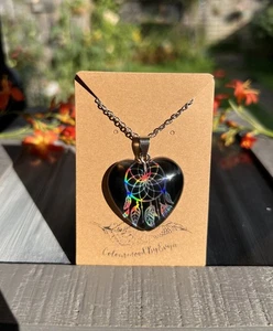 ππ Dream catcher resin necklace , unique jewelry,new handmade gift idea πβ¨ - Picture 1 of 5