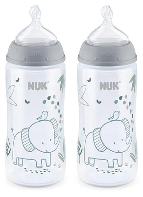 NUK Smooth Flow Anti Colic Baby Bottle, 10 oz, 4 Pack, Elephant,4 Count  - Image 1 of 4
