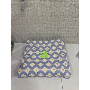 Blau durchbrochen Rautenmuster Häkeln Stoff Handwerk 69" x 143" Quilten - Bild 1 von 3