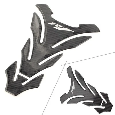 1Pc Carbon Fiber Gas Fuel Tank 3D Decal Protector Pad Sticker Fit Yamaha YZF-R1 Foto 1 de 4