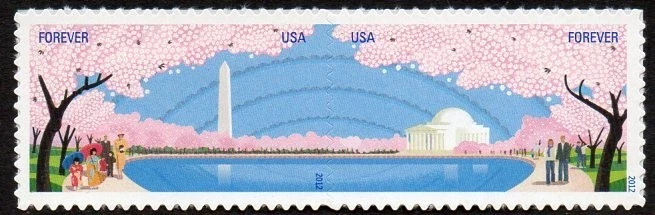 4651-4652 forever Cherry Blossoms pair MNH - Image 1 of 1