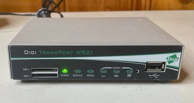 DIGI TRANSPORT WR21 CELLULAR ROUTER - NO ANTENNA OR POWER CORD - Image 1 of 3