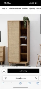 Rattan Wardrobe By MADE.com Very Good Condition Originally £499 - Picture 1 of 10