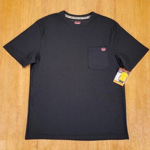 Wrangler Workwear T-Shirt Uomo Grande Nera Performance Tasca UPF 40 Raffreddamento - Foto 1 di 13