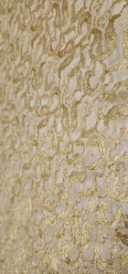 Couture Metallic Gold Lace Fabric – 33” x 40” – Luxury Bridal, Evening Wear - Picture 1 of 9