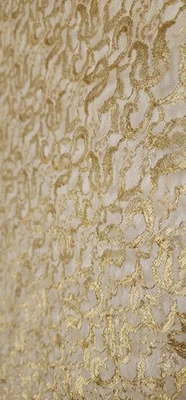 Couture Metallic Gold Lace Fabric – 33” x 40” – Luxury Bridal, Evening Wear - Image 1 of 4