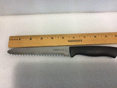 Cuchillo para pan Farberware hoja de acero inoxidable afilada de 5,5 mango negro #20K355 Foto 1 de 4