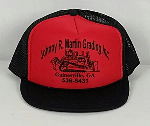 Sombrero de Camionero de Colección Johnny R. Martin Grading Bulldozier Gorra Ajustable EE. UU. NUEVO - Imagen 1 de 7