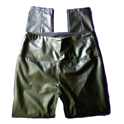 LYSSE MUJER CINTURA ALTA VEGANO CUERO NEGRO LEGGING TALLA L PULL-ON CHIC ESENCIAL Foto 1 de 4