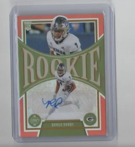 2022 Legacy Romeo Doubs RC Premium Penmanship Orange Auto Packers #'d 147/149 RC - Picture 1 of 1