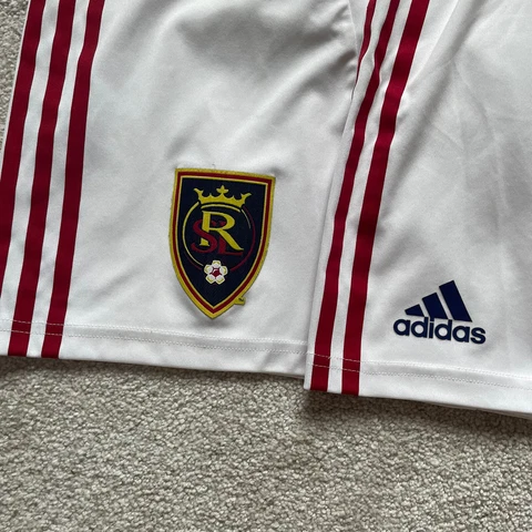 real salt lake adidas XL shorts 2010 season white Red Lined MLS soccer football Cover