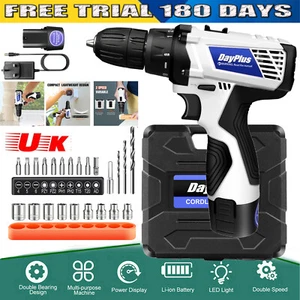 Cordless Drill Electric Screwdriver Rechargeable Small Handheld Drill 2-Speed - Picture 1 of 25
