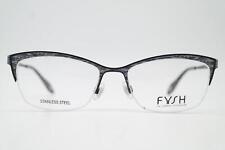 Occhiali Fysh UK 3619 Nero Celeste Halbrand Montatura Occhiali Nuovo
