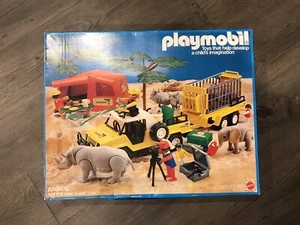 VINTAGE 80'S PLAYMOBIL ANIMAL SERIES SAFARI SCENE 9768 SET - Most Pieces Present - Picture 1 of 10