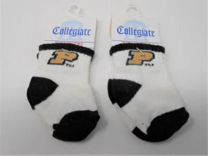 Too Cute! New Licensed Purdue Boilermakers Baby Booties Socks 2 Pair  S136 - Picture 1 of 3