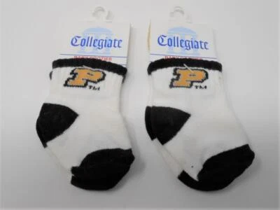 Too Cute! New Licensed Purdue Boilermakers Baby Booties Socks 2 Pair  S136 - Image 1 of 3