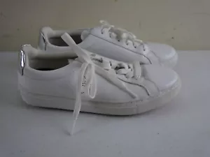 G/FORE Women's 5M White Leather Golf Shoes Studded Sneakers, Silver Heels, NEW - Picture 1 of 8