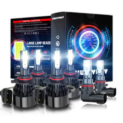 For Ford Explorer 2016-2018 2019 Combo LED Headlight Fog Light Bulbs Kit - Image 1 of 4