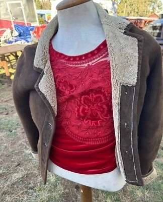 Abrigo Vintage Overland, Sheepskin Company, Piel de Oveja Genuina S/talla 6 Taos Nuevo México Foto 1 de 4