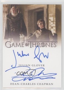 2020 Game of Thrones Season 8 Dual Julian Glover Dean-Charles Chapman Auto 00na