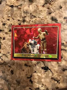 2023 TOPPS STAR WARS CHROME SAPPHIRE # 129 THE HEROIC DROIDS CARD - Bild 1 von 2