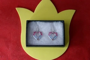 Beautiful Silver Earrings With Tourmaline,Amethyst,Violet Tanzanite CZ 5.5 Gr. - Picture 1 of 11