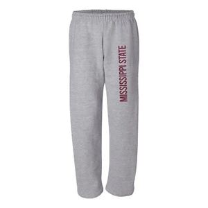 Mississippi State Bulldogs Super Block Sweatpants - Sport Grey - Picture 1 of 5