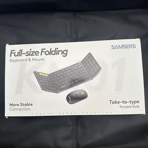 Foldable Bluetooth Keyboard and Mouse, Folding Keyboard Mouse Combo 2.4G+Dual BT - Picture 1 of 7
