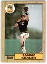 1987 Topps Baseball Cards Sammy Khalifa Pittsburgh Pirates #164