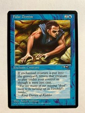FALSE DEMISE Alliances 1996 Magic The Gathering MTG Common Blue HP