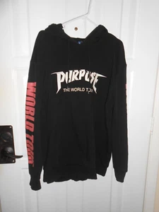 Justin Bieber Mens Black Purpose World Tour Pullover Shirt Hoodie Size Large - Picture 1 of 3