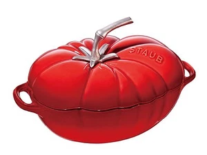 Staub Kochgeschirr Cocotte Tomate oval Bräter Kochtopf Gusseisen Kirschrot 25cm - Bild 1 von 1