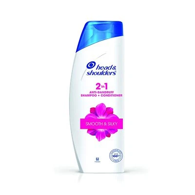 Head & Shoulders 2-in-1 Smooth and Silky Anti Dandruff Shampoo + Conditioner 180 - Image 1 of 4