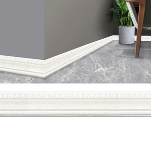 Soft PE Foam Wall Trim Line Skirting Border Decor Sticker for Aesthetic Appeal - Picture 1 of 12