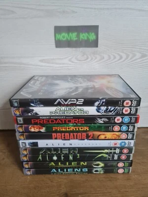 Alien 1-5 Predator 1-3 Alien Vs Predator (DVD, 2017) {Sci-fi Bundle} [Region 2]  - Image 1 of 4