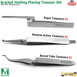 Orthodontic Bracket Holding Placing Tweezers Reverse Action Forceps Ortho Dental - Picture 1 of 5