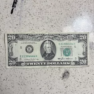 1985 20 Dollar Bill E21984444H Circulated Bill Consecutive Good Condition - Picture 1 of 6