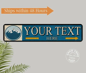 Personalized City State Decor Sign Winter Mountain Custom Gift 4x18 104182002017 - Picture 1 of 7