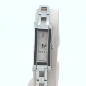Gucci G-LINK Watch Stainless Steel Quartz White Shell x Pink Dial Women's - Picture 1 of 6