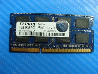 MacBook Pro A1278 Elpida 4GB RAM Memory SO-DIMM PC3-12800S EBJ41UF8BDU0-GN - Image 1 of 2