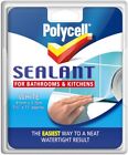 Polycell Sealant Strip Kitchen Bathroom White 41mm Width PLCSSBKWH41