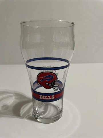Buffalo Bills Coca Cola Pilsner 16 oz Pint Beer Collectable Glass Vintage Cover