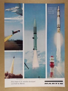 1960 Martin Bullpup Mace Lacrosse Pershing Titan Missiles vintage print Ad - Imagen 1 de 1