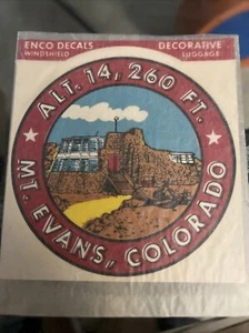 Mt Evans Colorado Vintage Car Travel Water Slide Decal ENCO - Picture 1 of 1
