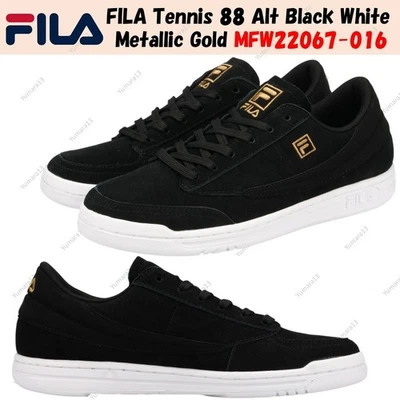 FILA Tennis 88 Alt Negro Blanco Metálico Dorado MFW22067-016 Hombres Talla - Imagen 1 de 4