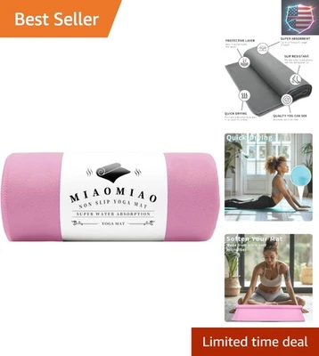 Toalla de yoga grande antideslizante 72"x24,5" - Mejora tu estabilidad e higiene de entrenamiento Foto 1 de 4