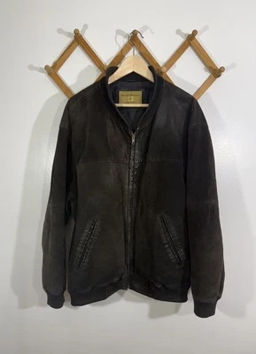 Винтажная кожаная куртка-бомбер Boston Harbour XL - Изображение 1 из 4
