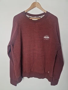 Hikaro LDN Classics Mens Burgandy Large Cotton Blend Jumper  - Picture 1 of 5