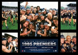 Carlton Blues 1995 AFL impresión oficial de la Premier League Silvagni Willams Kernahan - Imagen 1 de 1
